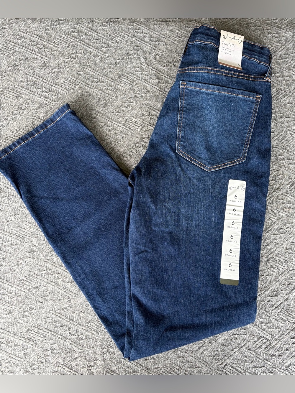 Wonderly Dark Blue Straight Leg Jeans